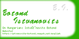 botond istvanovits business card